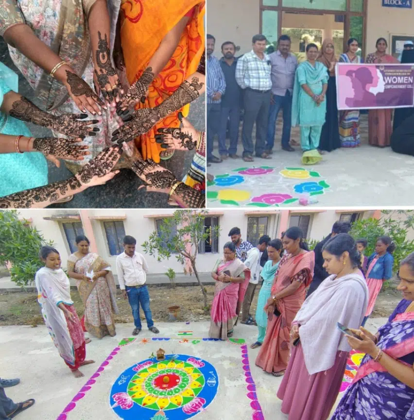 ప్రభుత్వ డిగ్రీ కళాశాలలో  ముగ్గుల పోటీలు