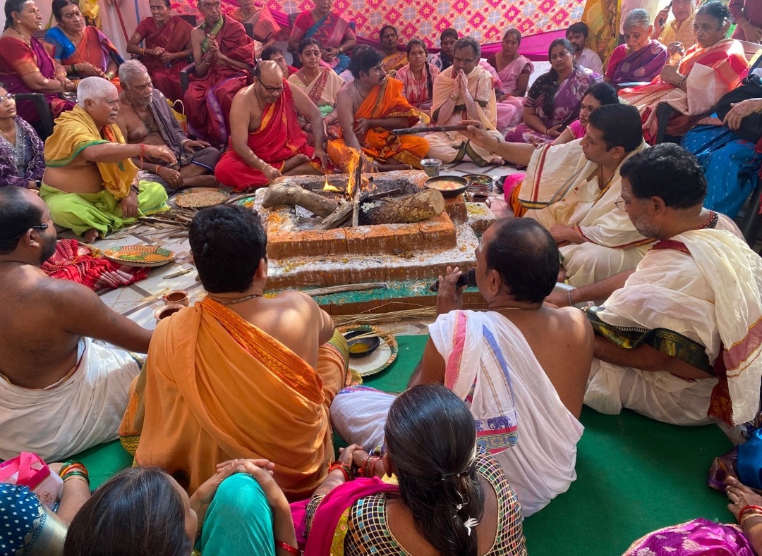 Homam Poornahuti performed in Sri Dattatreya Swamy Temple